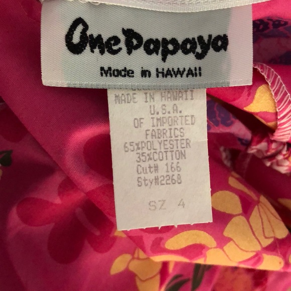 One Papaya Hawaiian Dress - Picture 3 of 3